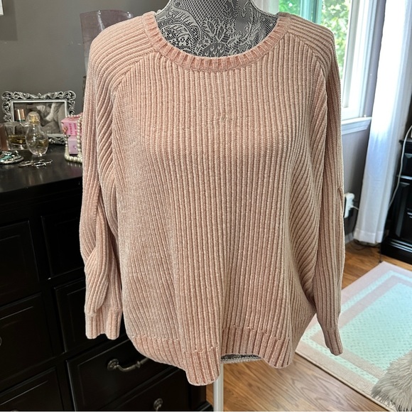 Calia by Carrie Underwood Blush Pink Ribbed Chenille Sweater XL - Picture 2 of 15